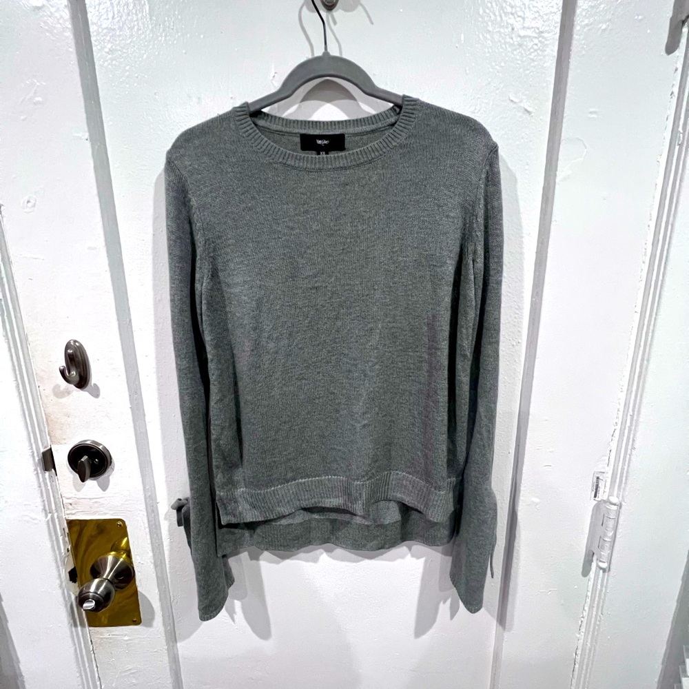 Grey bell sleeve sweater, gently worn